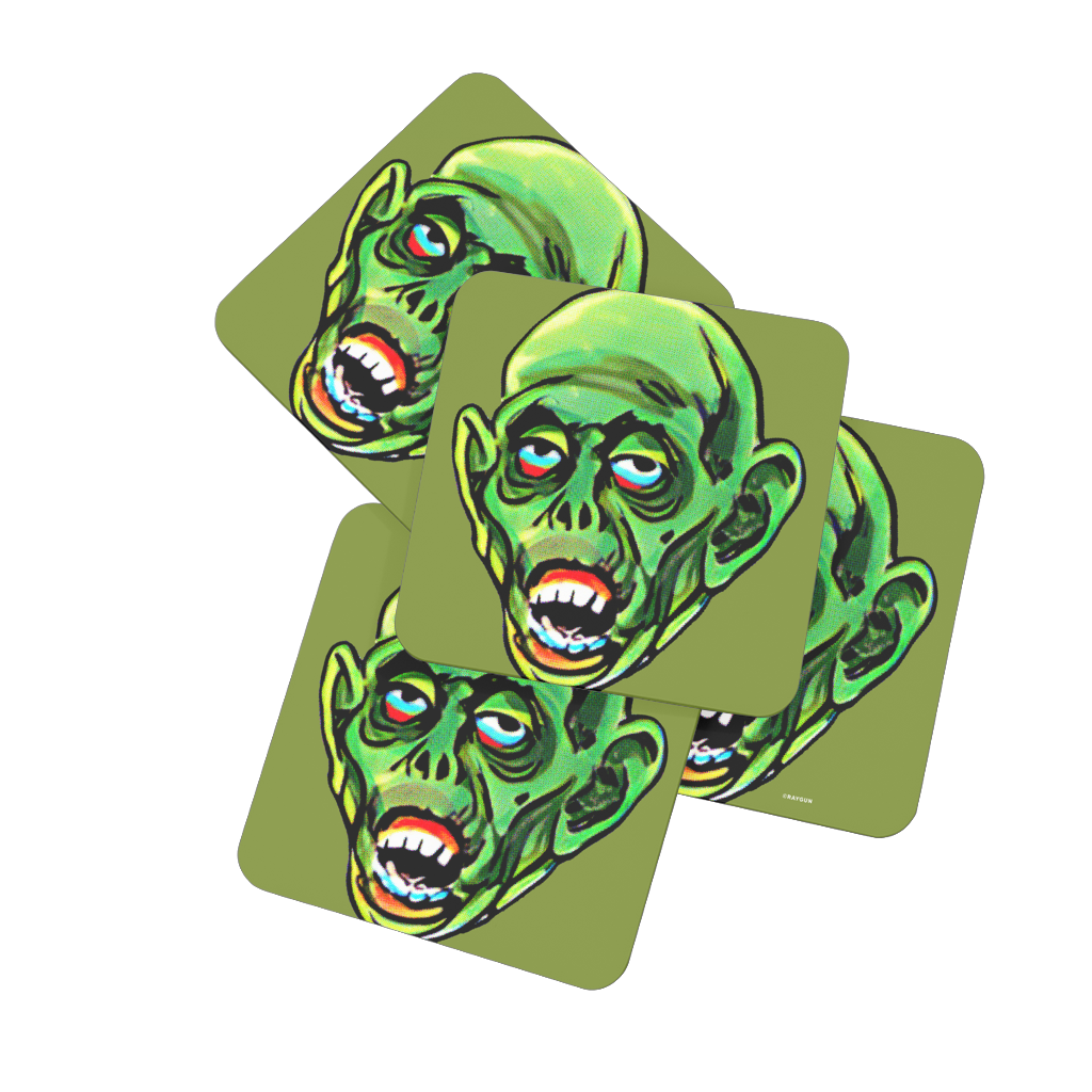 RAYGUN Ghoul Hardboard Coaster Set of 4
