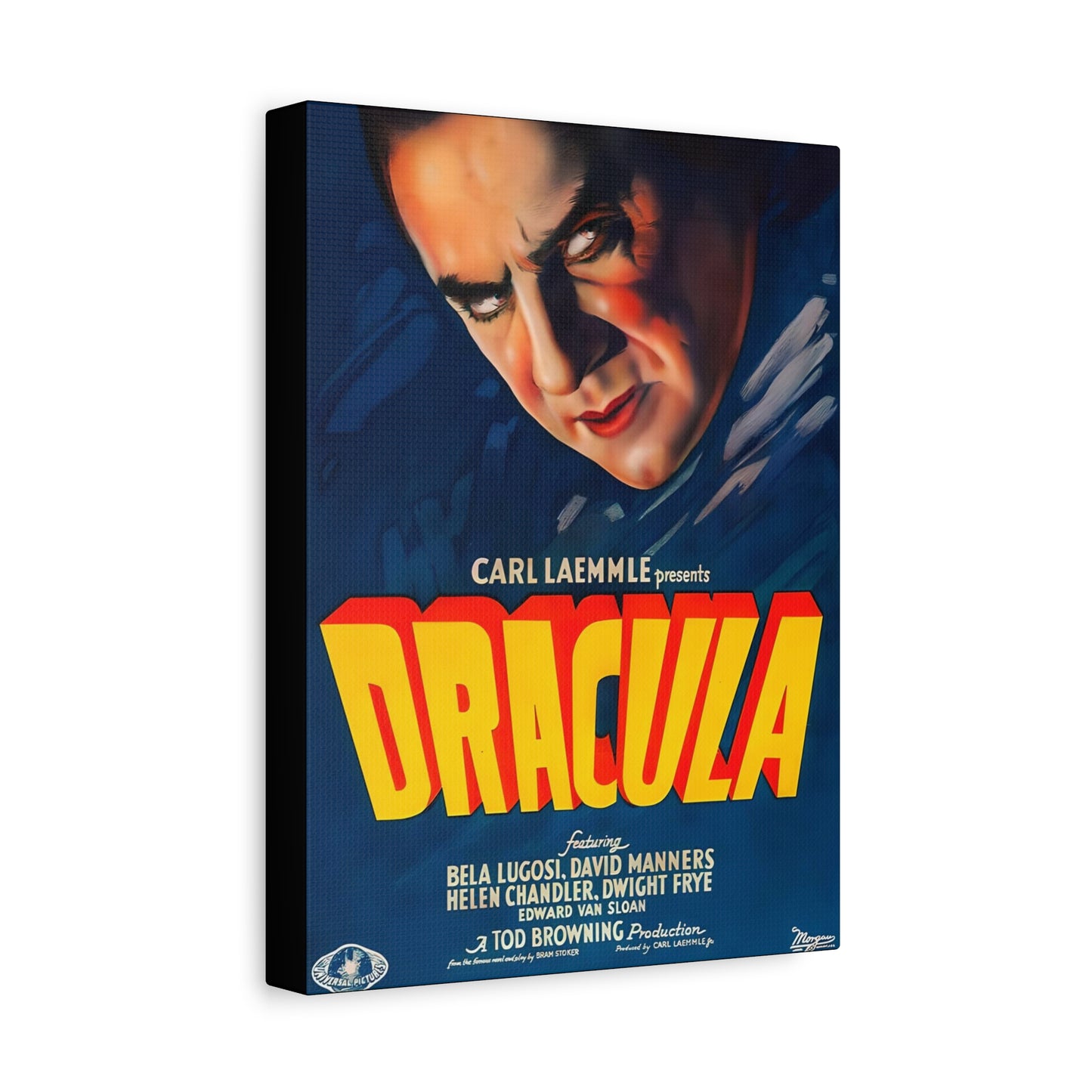 Retro Movie Classic Horror Dracula Poster Art Canvas, Stretched, 1.25" Thick - FREE SHIPPING