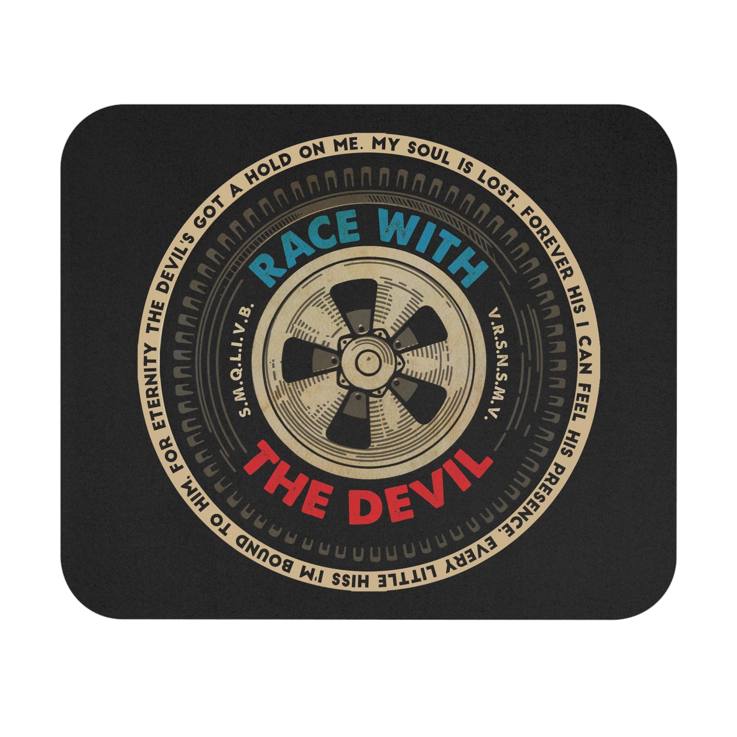 Race With The Devil "Wheel" Mouse Pad (Rectangle)