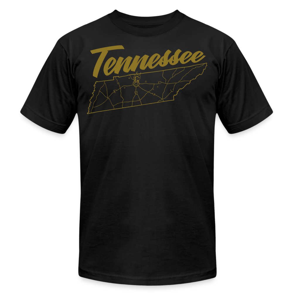 Unisex Tennessee Old Gold Jersey T-Shirt - black