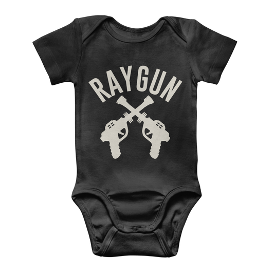 Raygun Ray Gun Club Classic Baby Onesie Bodysuit Black / 0 To 3 Months Apparel