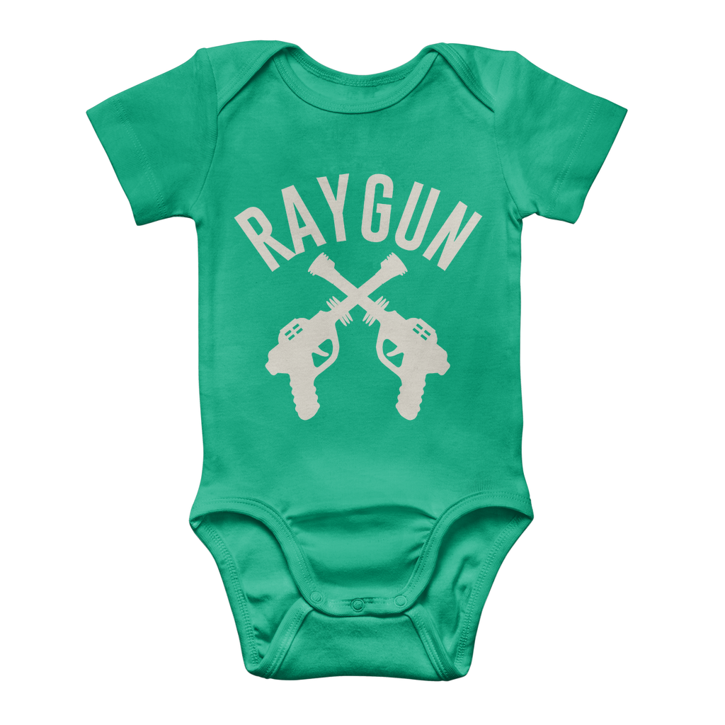 Raygun Ray Gun Club Classic Baby Onesie Bodysuit Kelly Green / 0 To 3 Months Apparel