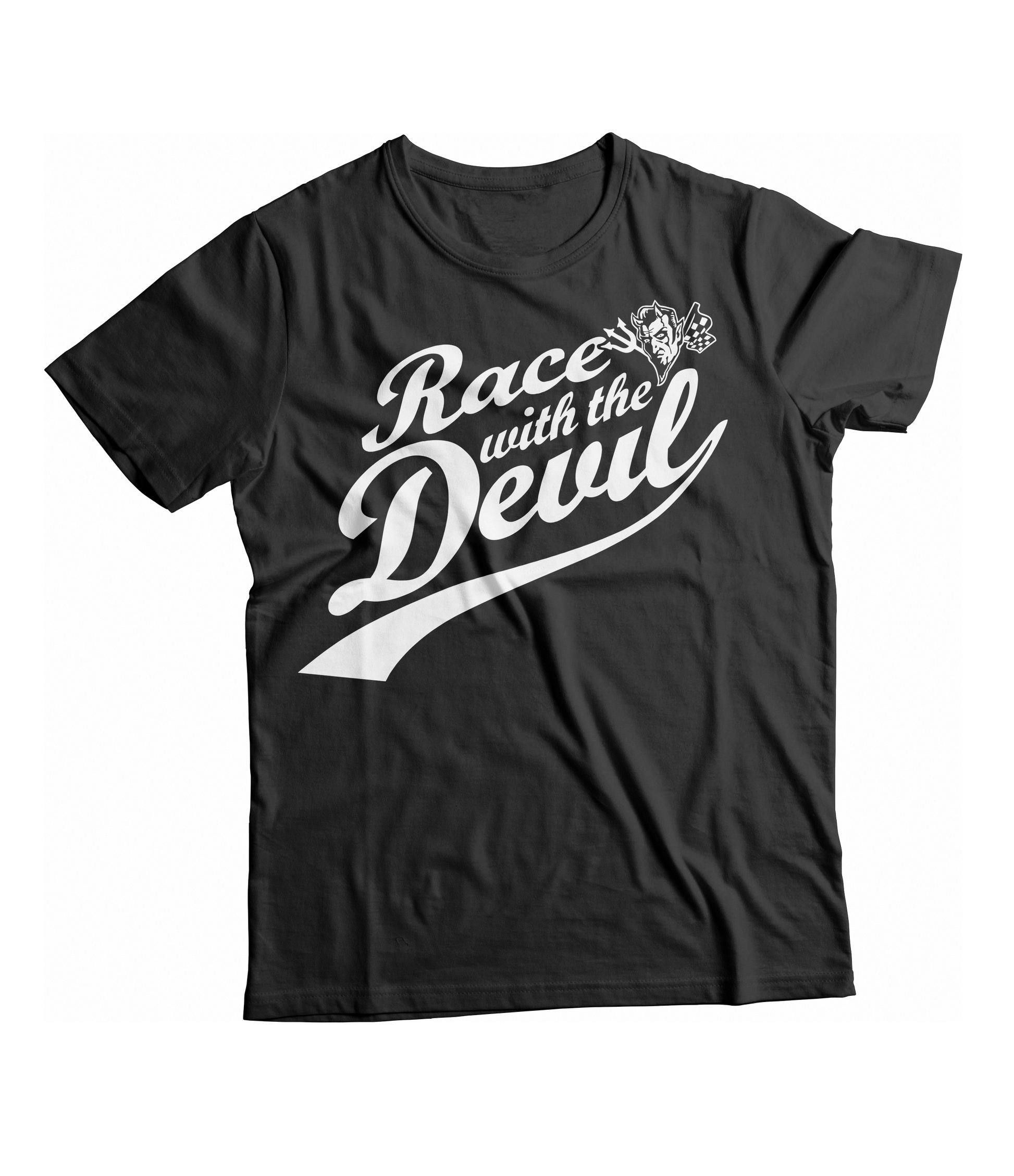Unisex Race With The Devil Old School Vintage Heather Blend Charcoal T-Shirt Tshirts