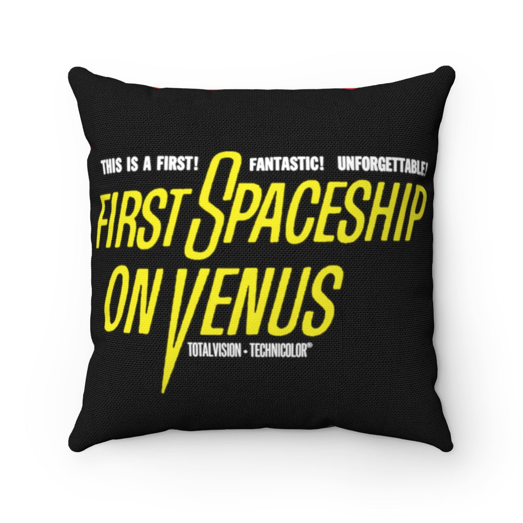 RAYGUN First Spaceship on Venus Square Pillow