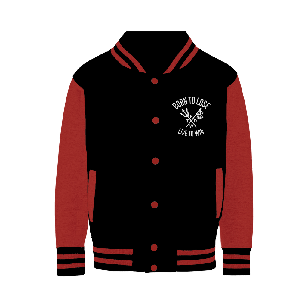 Race With The Devil Born to Lose RAYGUN Hot Head Varsity Jacket