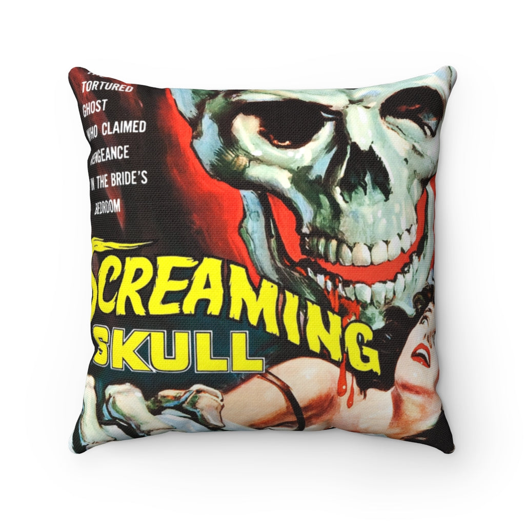 RAYGUN Screaming Skull Square Pillow