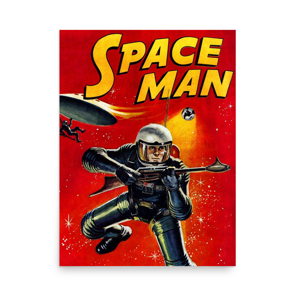 RAYGUN Space Man Vintage Vertical Poster