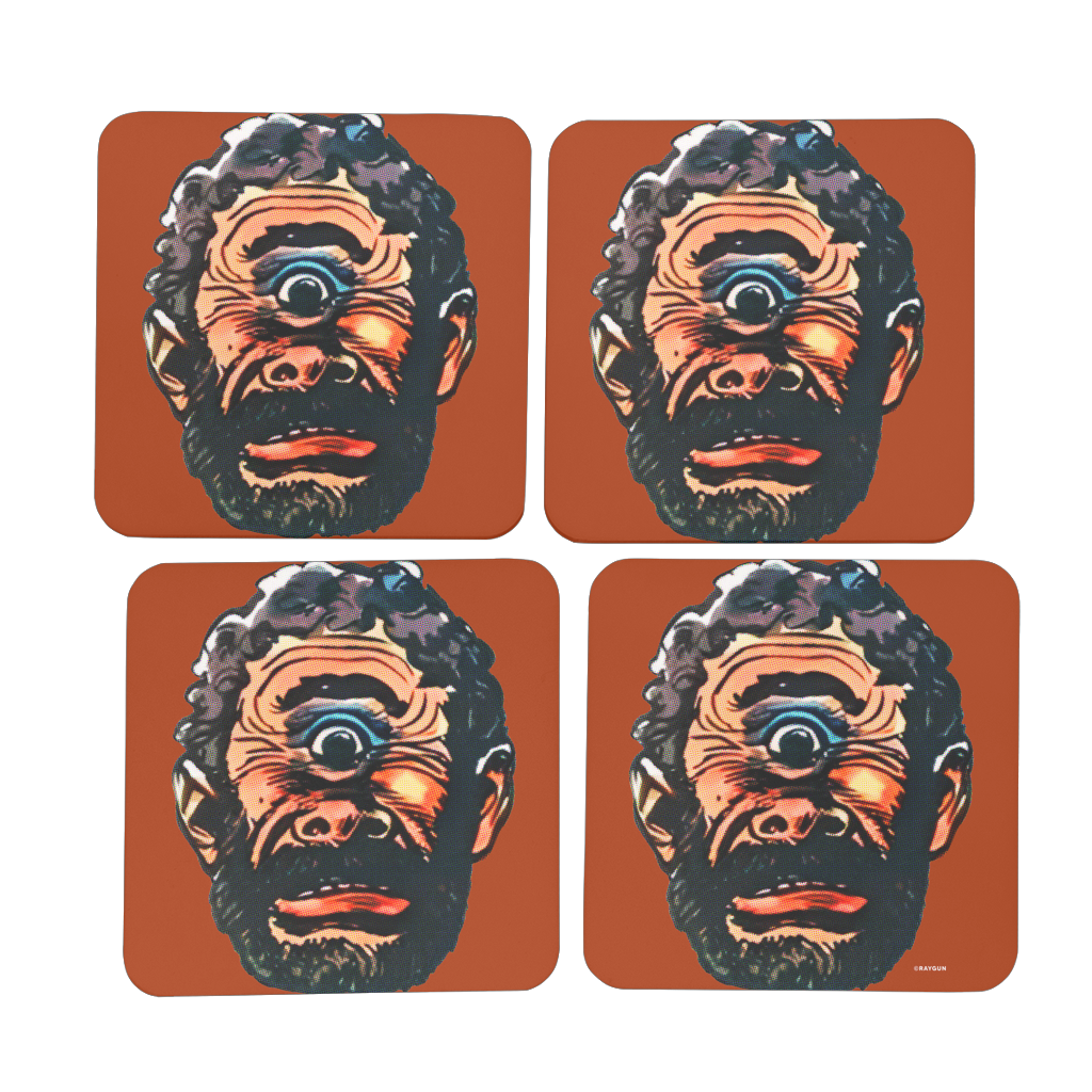 RAYGUN Cyclops Hardboard Coaster Set of 4