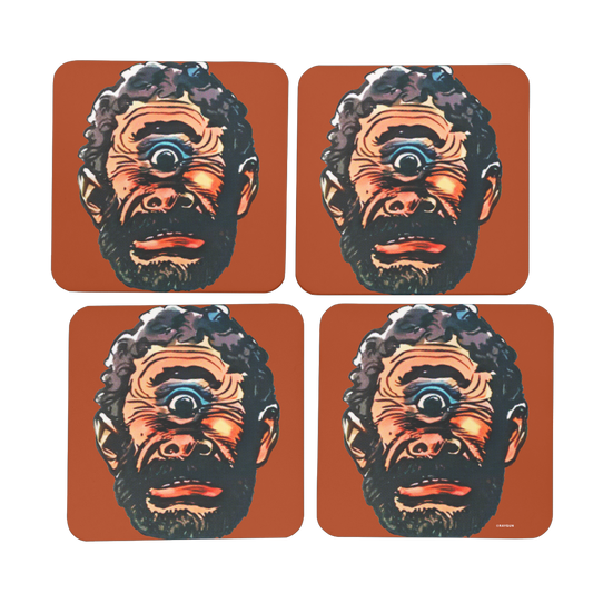 RAYGUN Cyclops Hardboard Coaster Set of 4