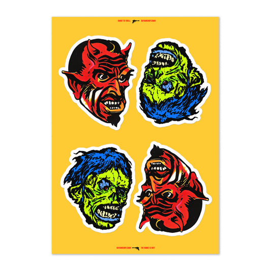 RAYGUN Devil vs. Shock Monster Sticker Set Sheet