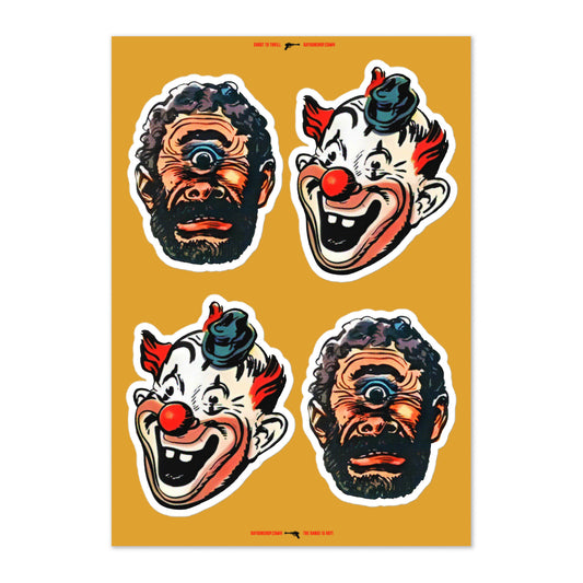 RAYGUN Cyclops vs. Clown Sticker Set Sheet