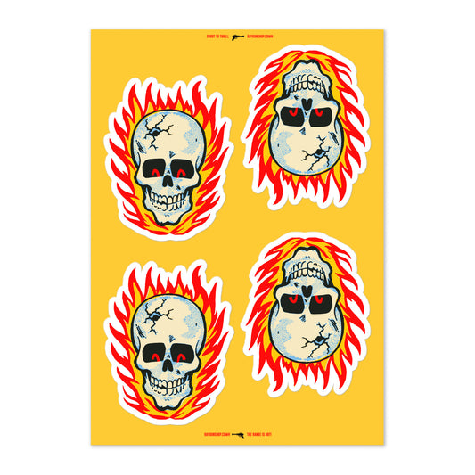 RAYGUN Hot Head Sticker Set Sheet