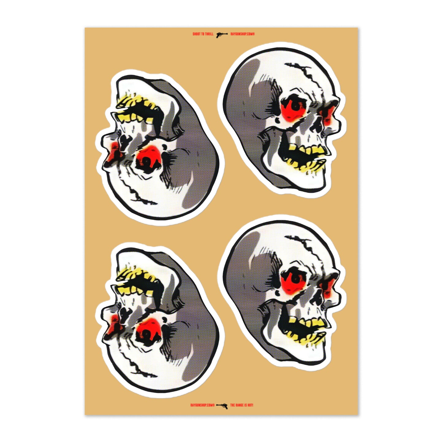 RAYGUN Skull Sticker Set Sheet