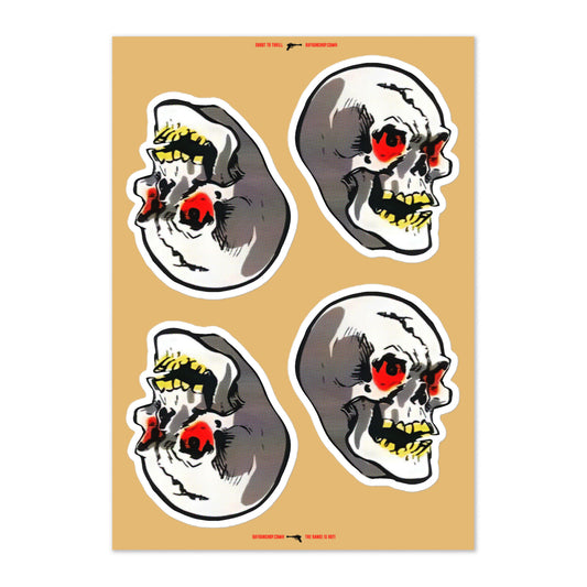 RAYGUN Skull Sticker Set Sheet