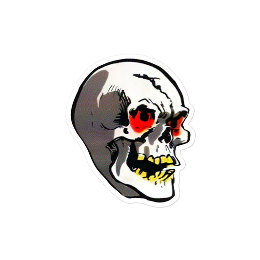 RAYGUN Skull Bubble-free Kiss Cut Sticker