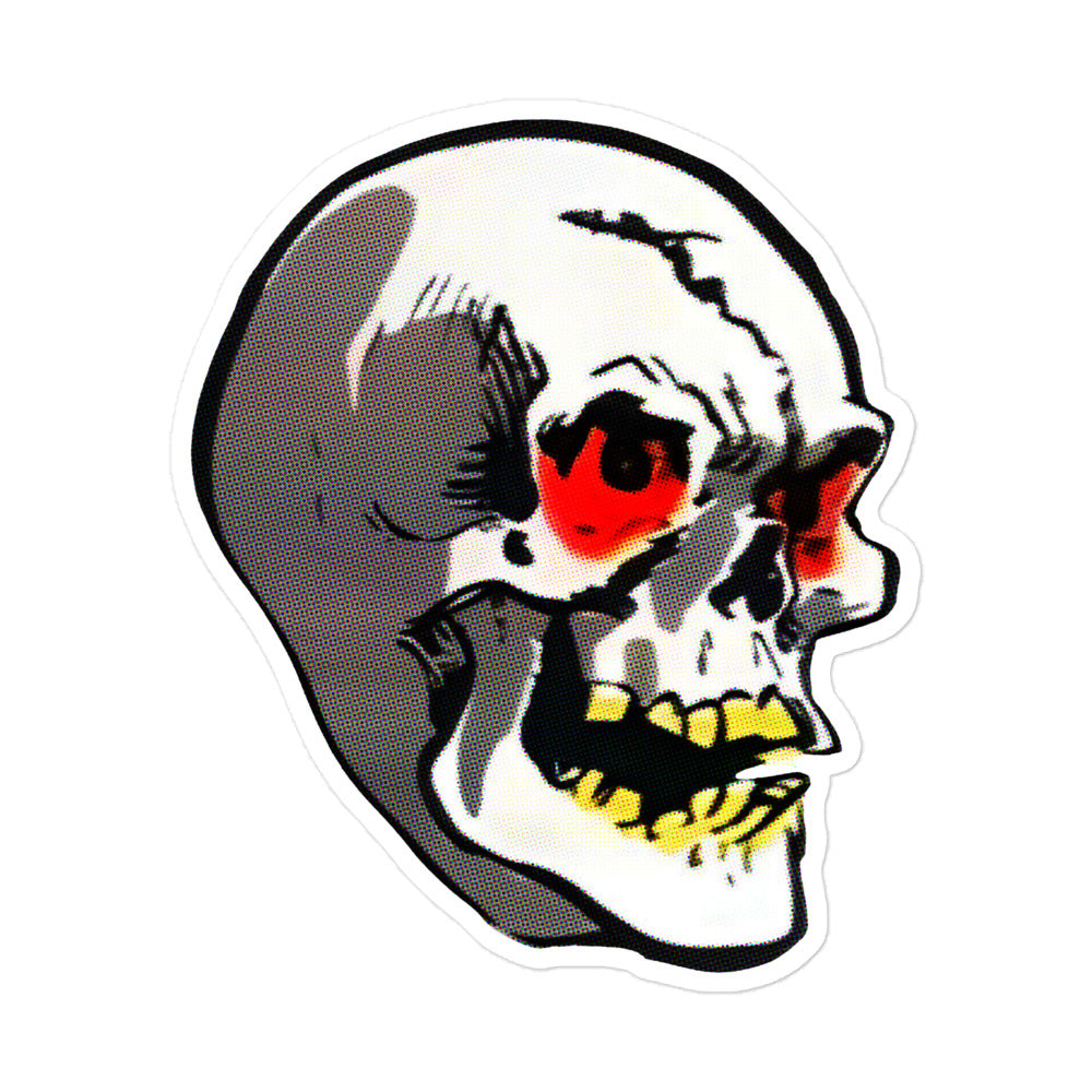 RAYGUN Skull Bubble-free Kiss Cut Sticker