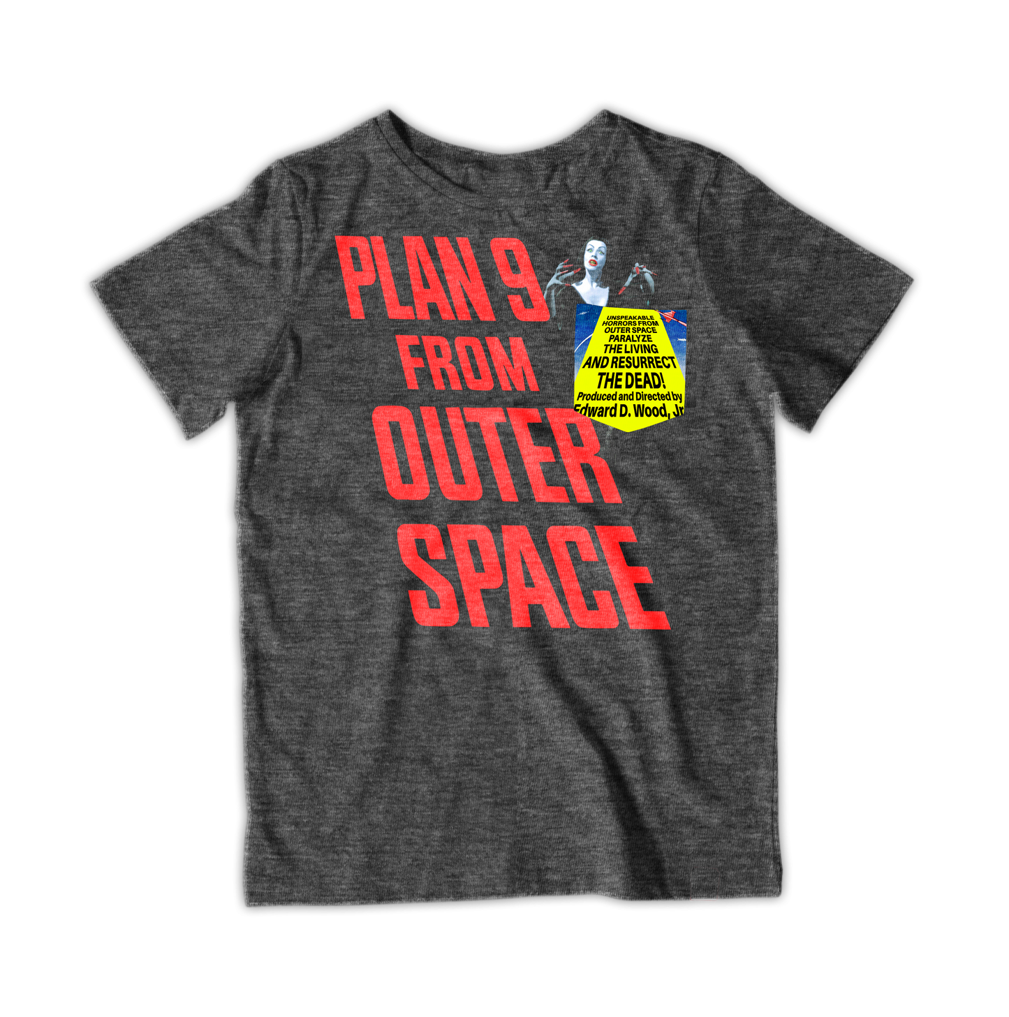 Raygun Plan 9 From Outer Space Pocket T-Shirt Xs / Heather Graphite Tshirts