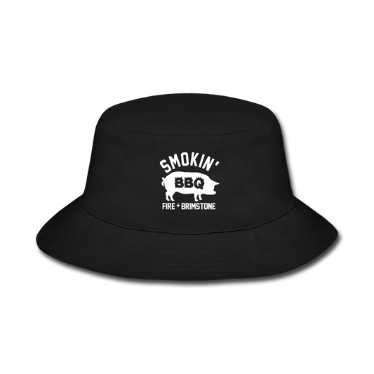Smokin' BBQ Bucket Hat - black