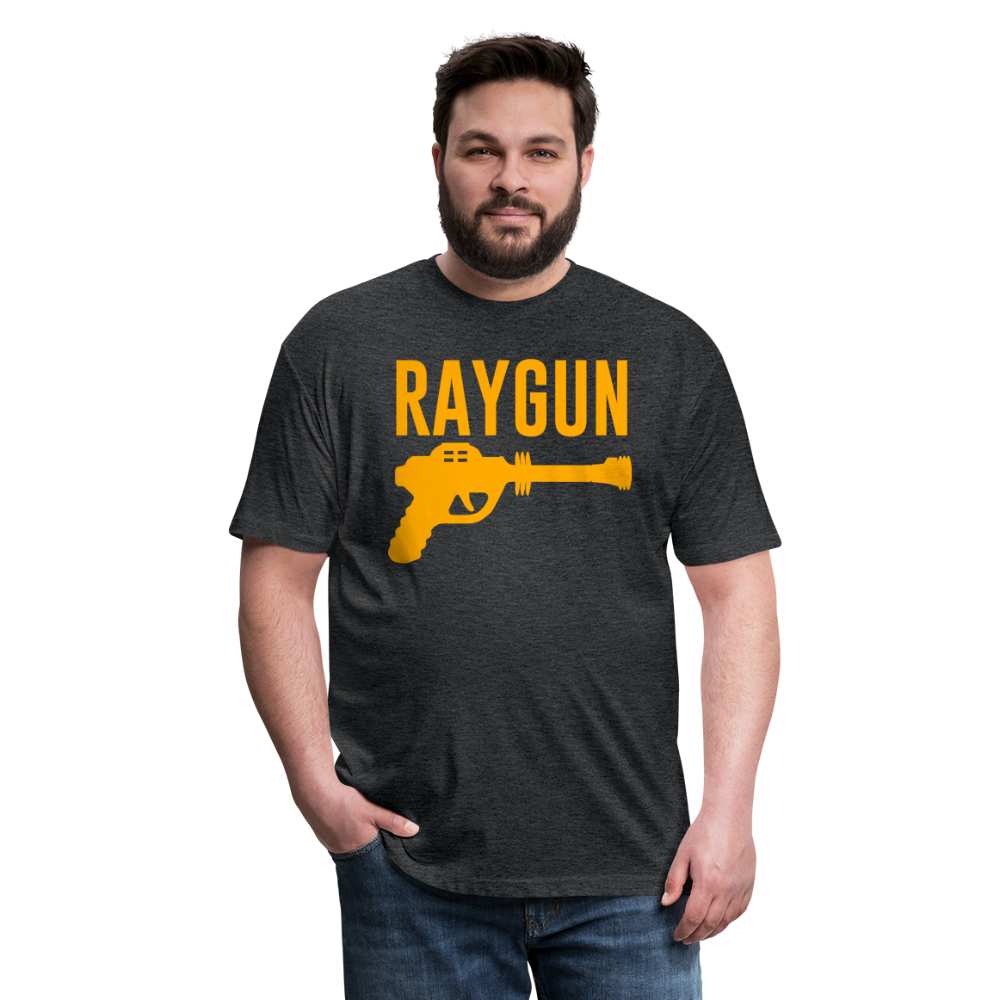 RAYGUN Single Gun Neon Orange T-Shirt - heather black