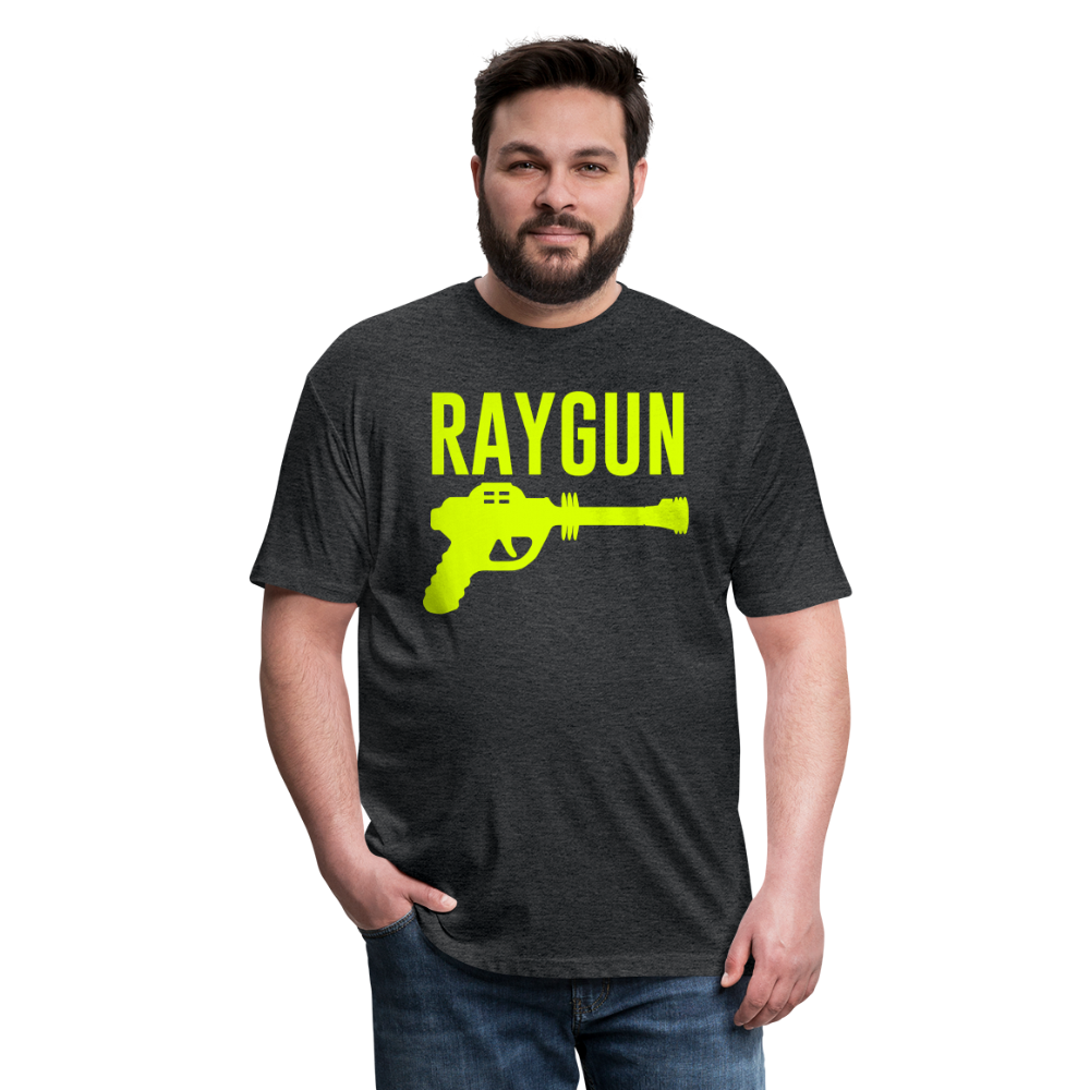 RAYGUN Single Gun Neon Yellow T-Shirt - heather black